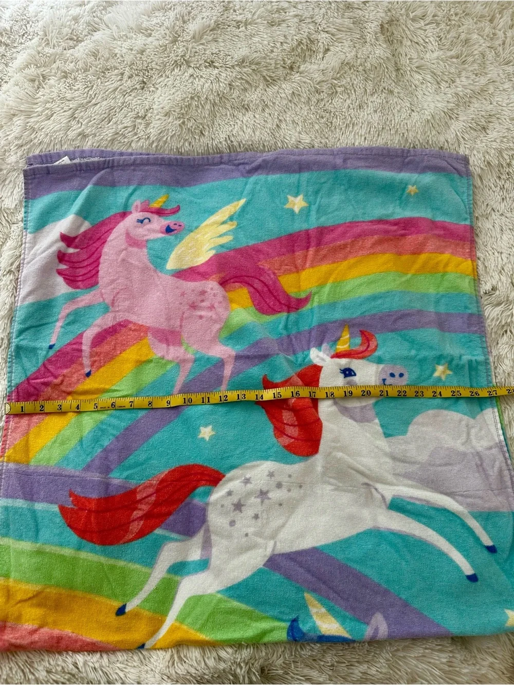 Unicorn Mermaid Cat Beach Towels Girls Rainbow Pool Bath Colorful Kids Lot of 3